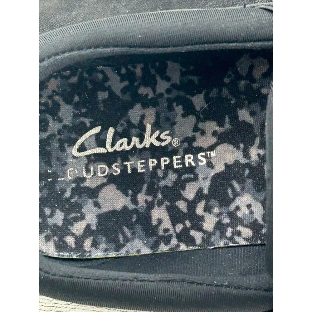 Clarks Cloudsteppers Women Sz 6.5 M‎ Black Slip On Comfort Shoes 261689544040